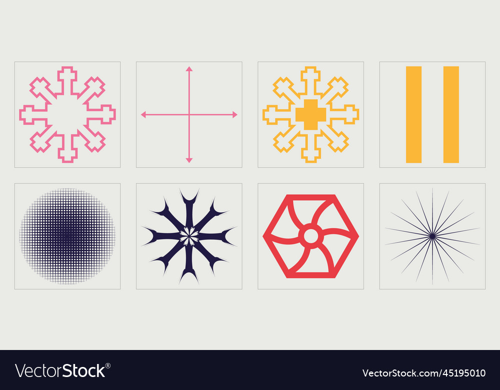 Retro futuristic elements for design trendy Vector Image