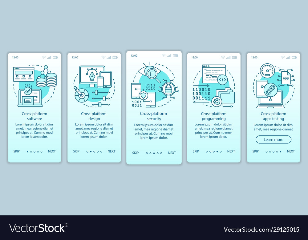 Cross platform software onboarding mobile app