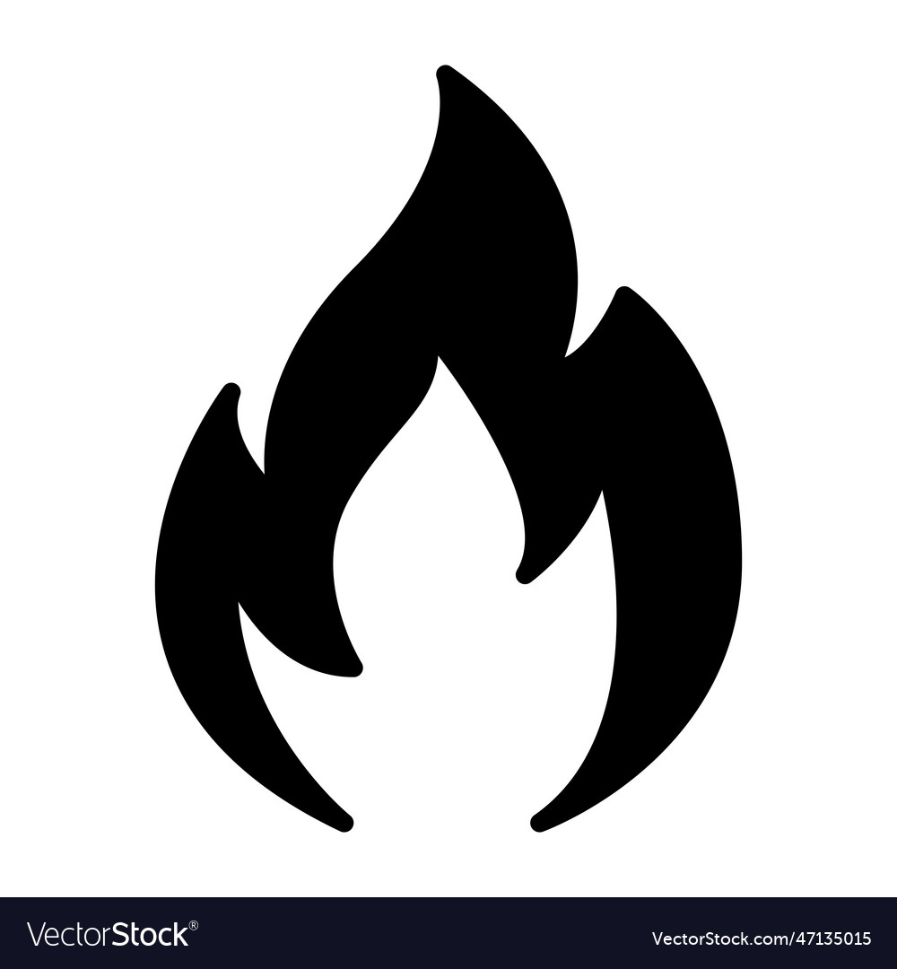 Flame icon Royalty Free Vector Image - VectorStock