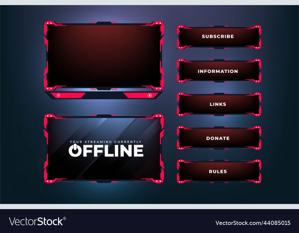 Futuristic gaming overlay design with abstract Vector Image