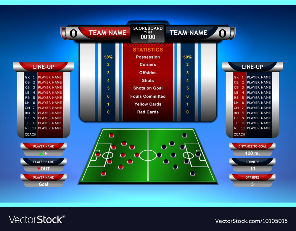 Infographic scoreboard design Royalty Free Vector Image