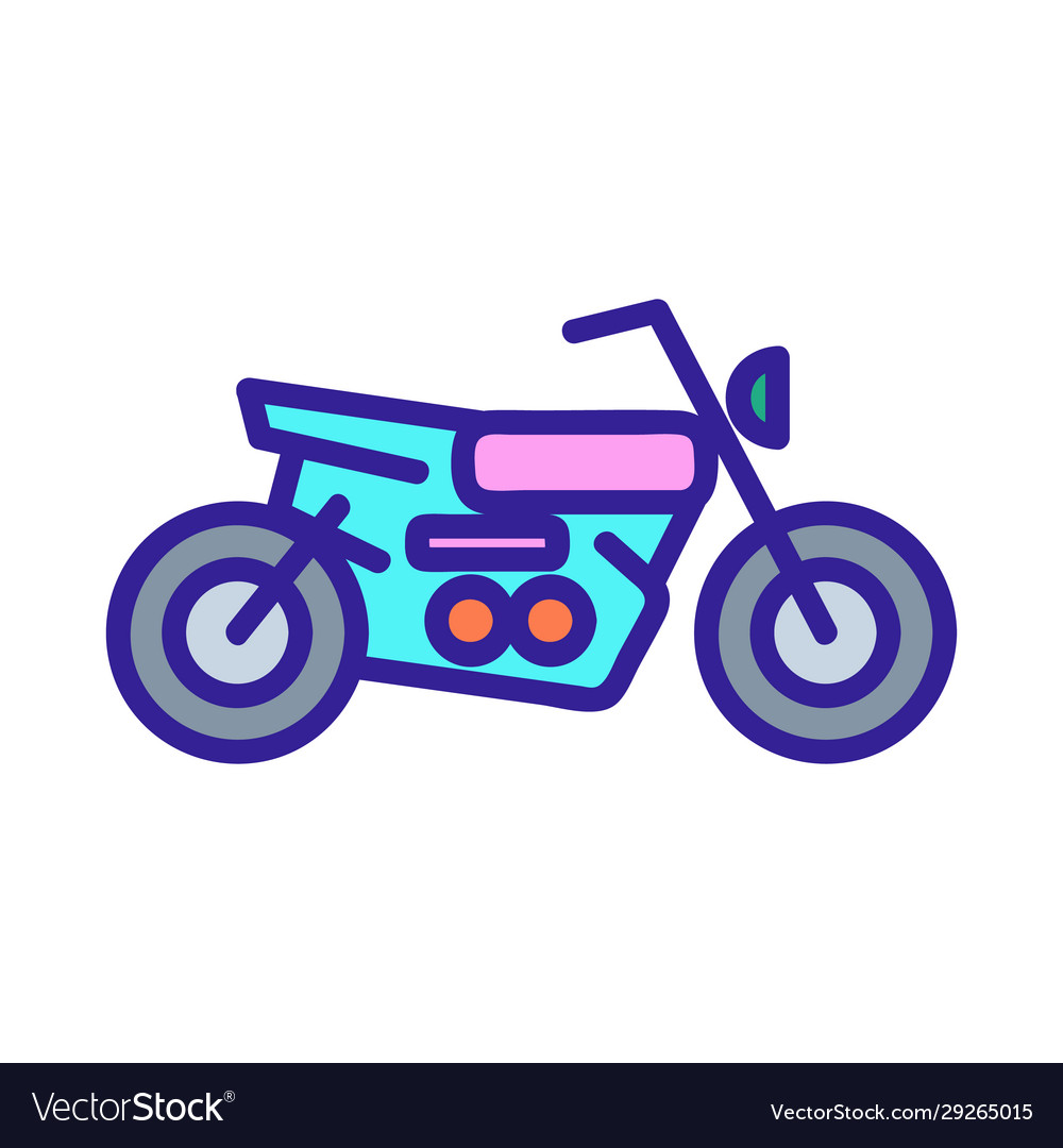 Motorcycle icon isolated contour symbol