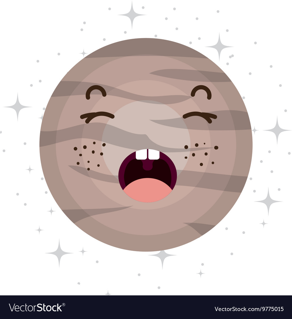 Planet of milky way galaxy isolated icon Vector Image