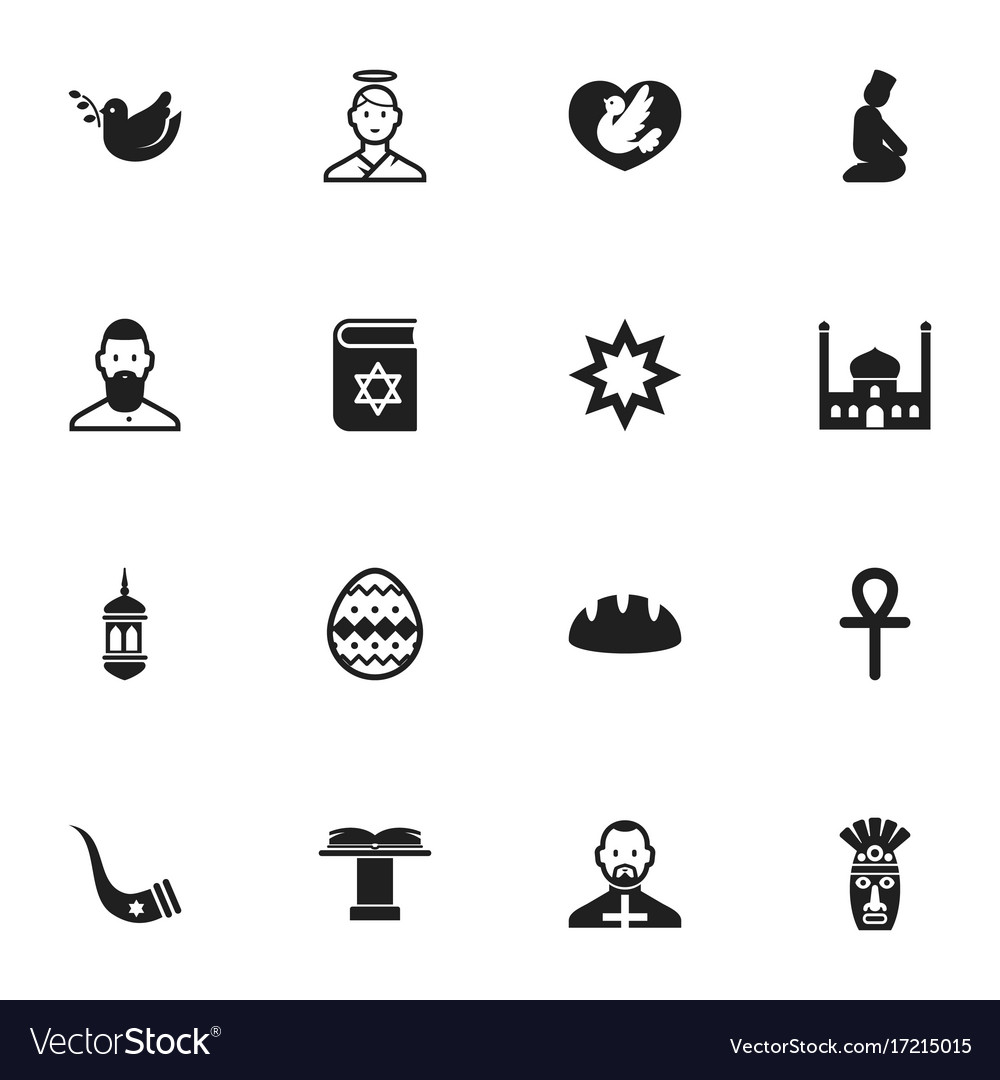 Set of 16 editable dyne icons includes symbols Vector Image