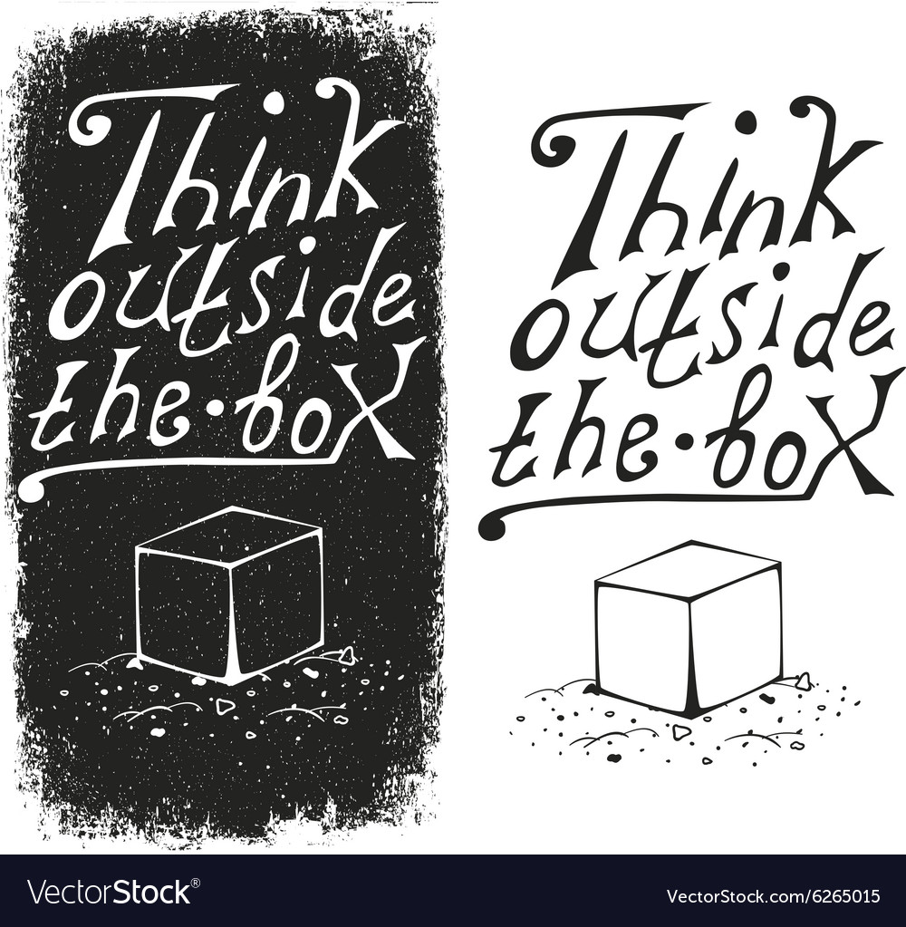 Think outside the box - design element