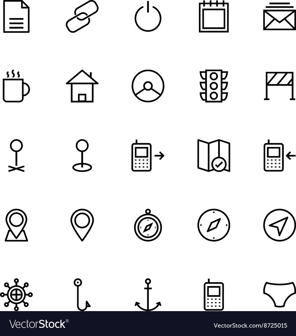 User interface colored line icons 26