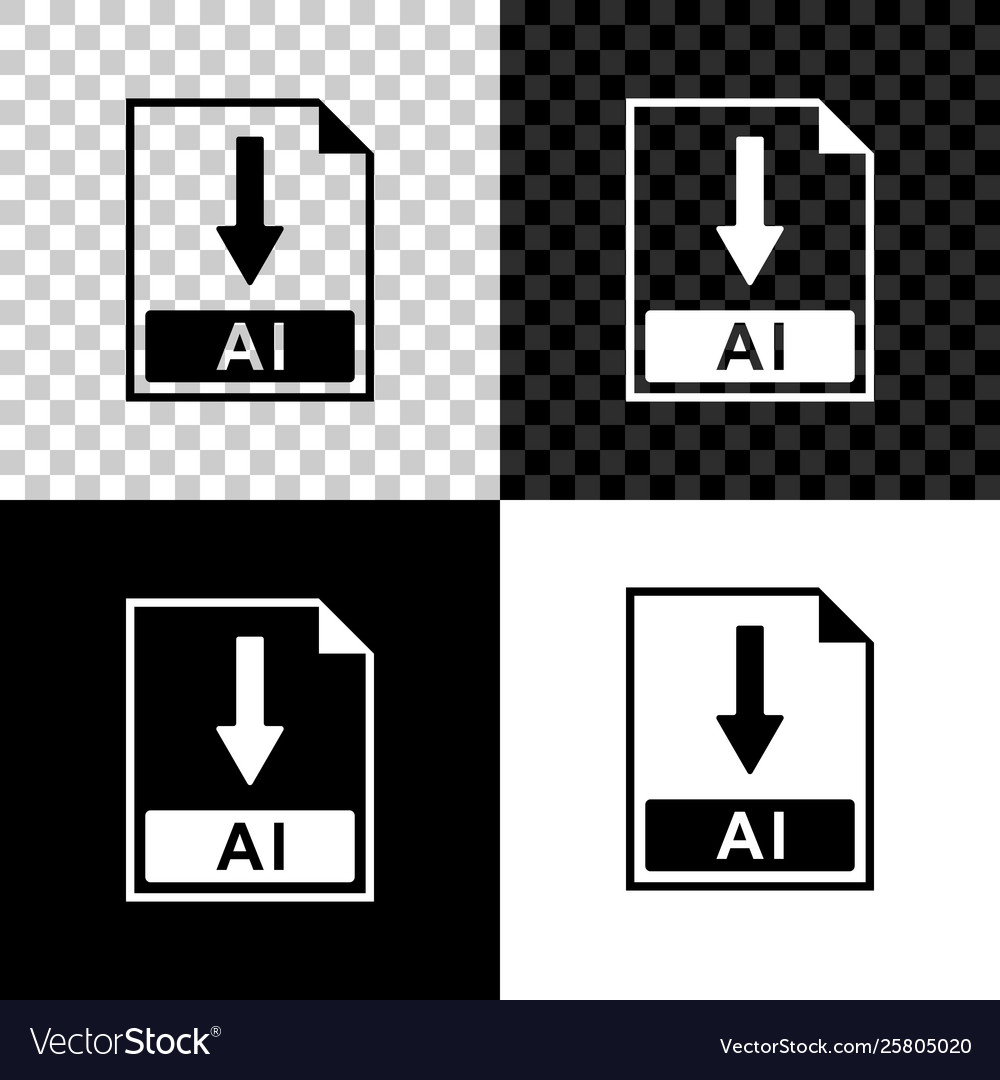 Ai File Document Icon Download Ai Button Icon Vector Image