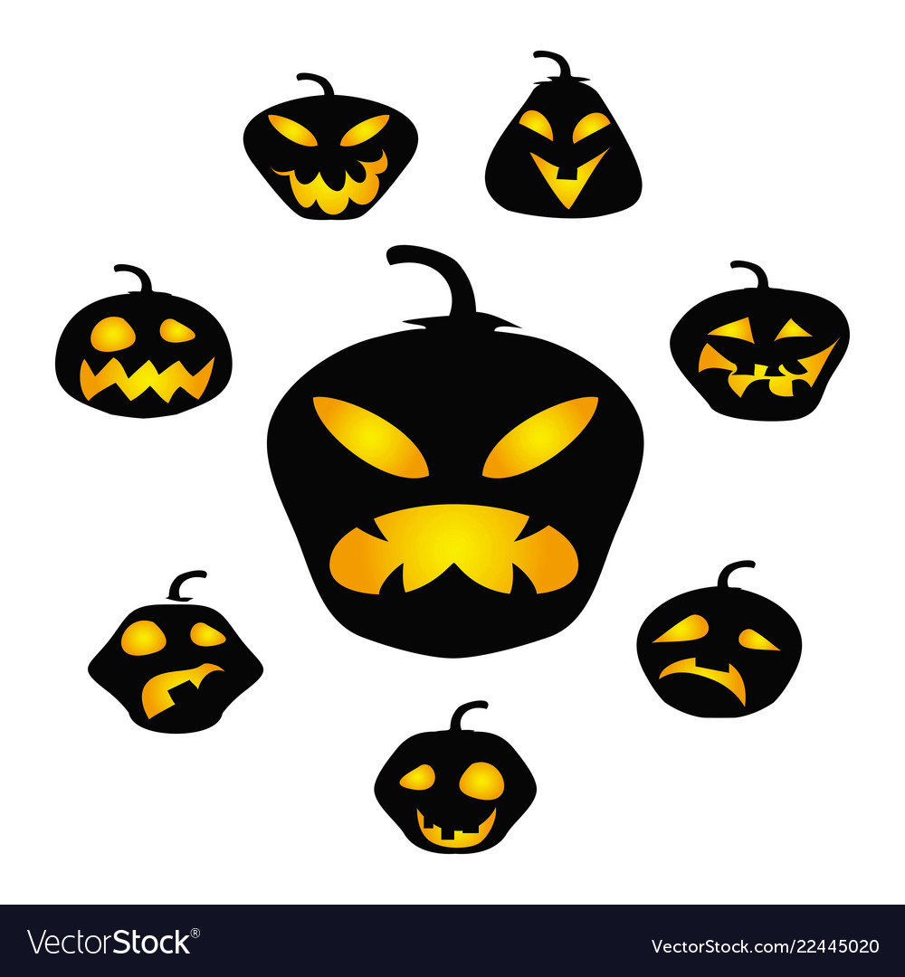 Halloween dark pumpkin face background