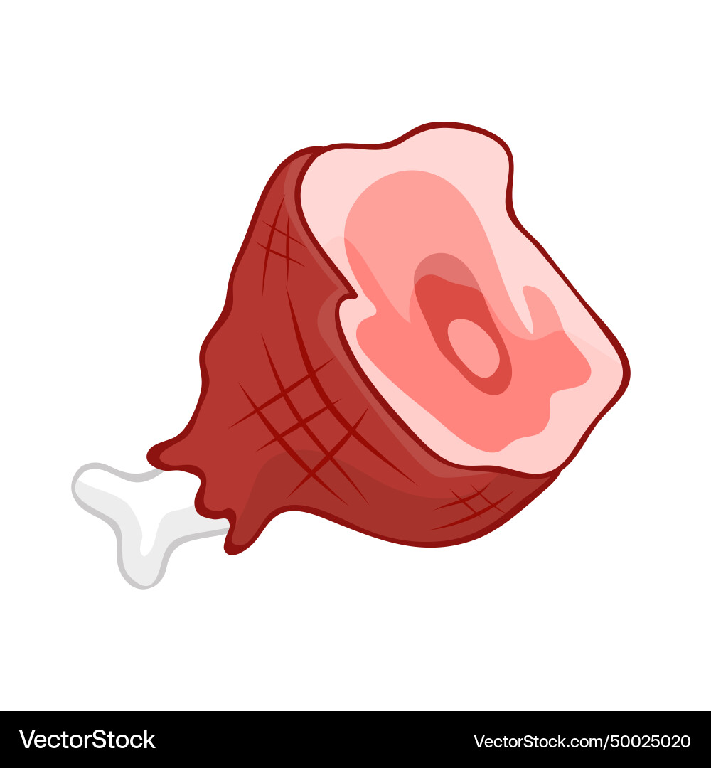 Meat isolated Royalty Free Vector Image - VectorStock