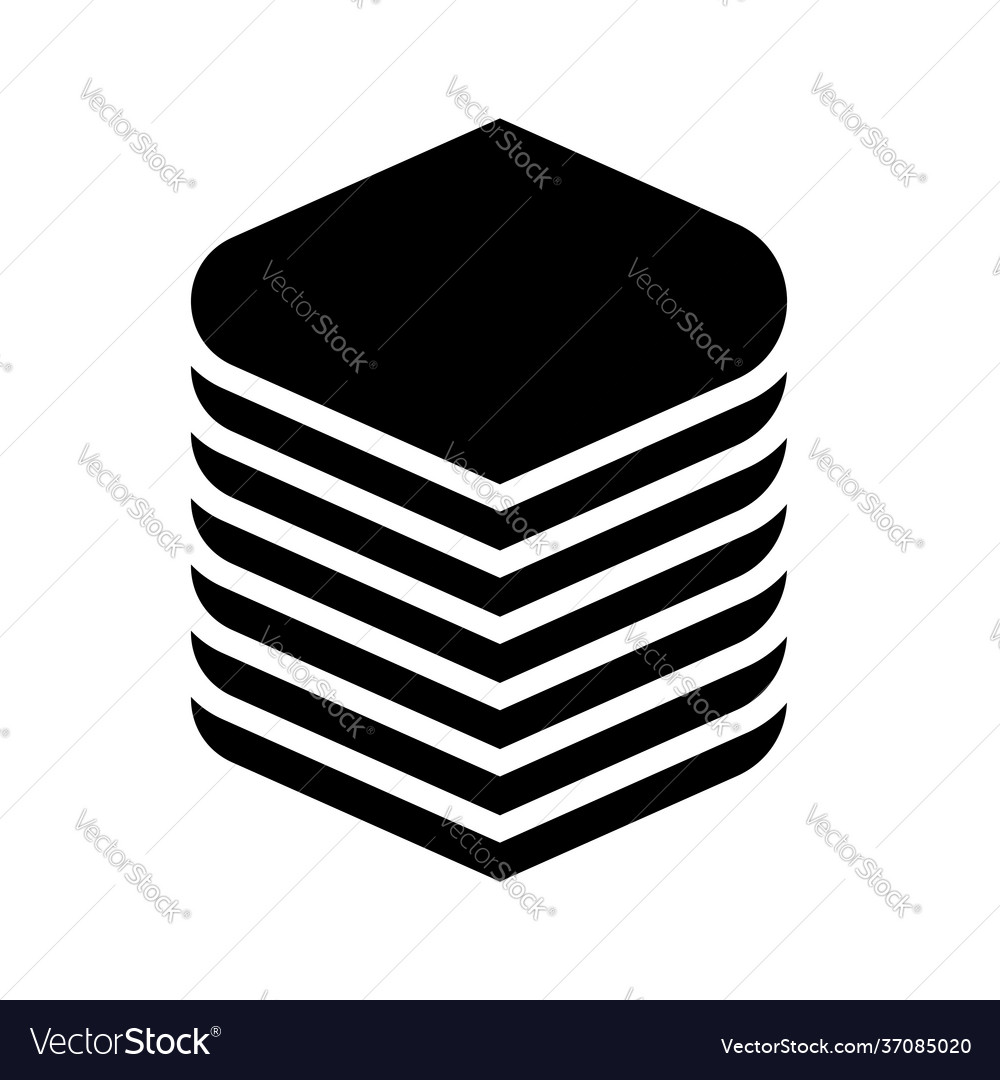 Multitier layered icon for computing or generic vector image Multitier layered icon for computing or generic