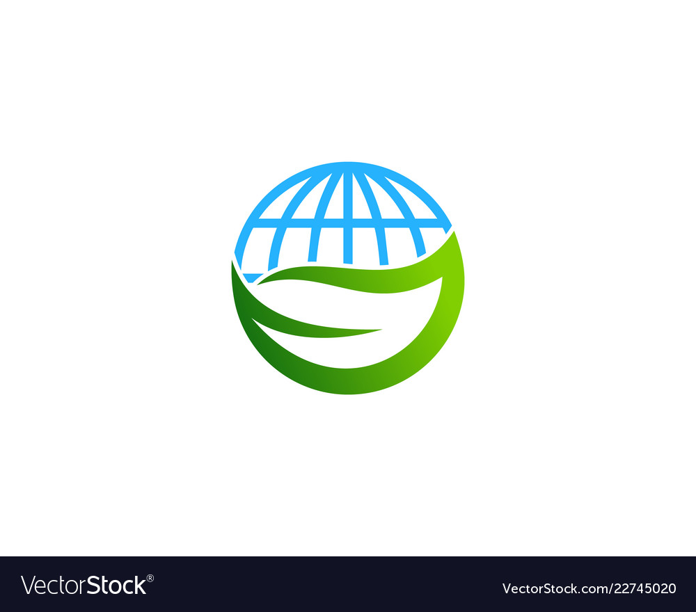 Nature globe logo icon design Royalty Free Vector Image