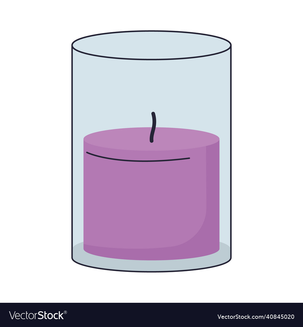 Purple candle design Royalty Free Vector Image