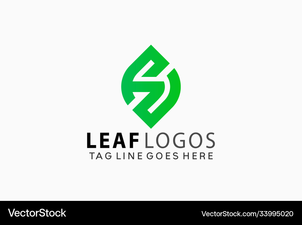 S or e leaf creative logo design Royalty Free Vector Image