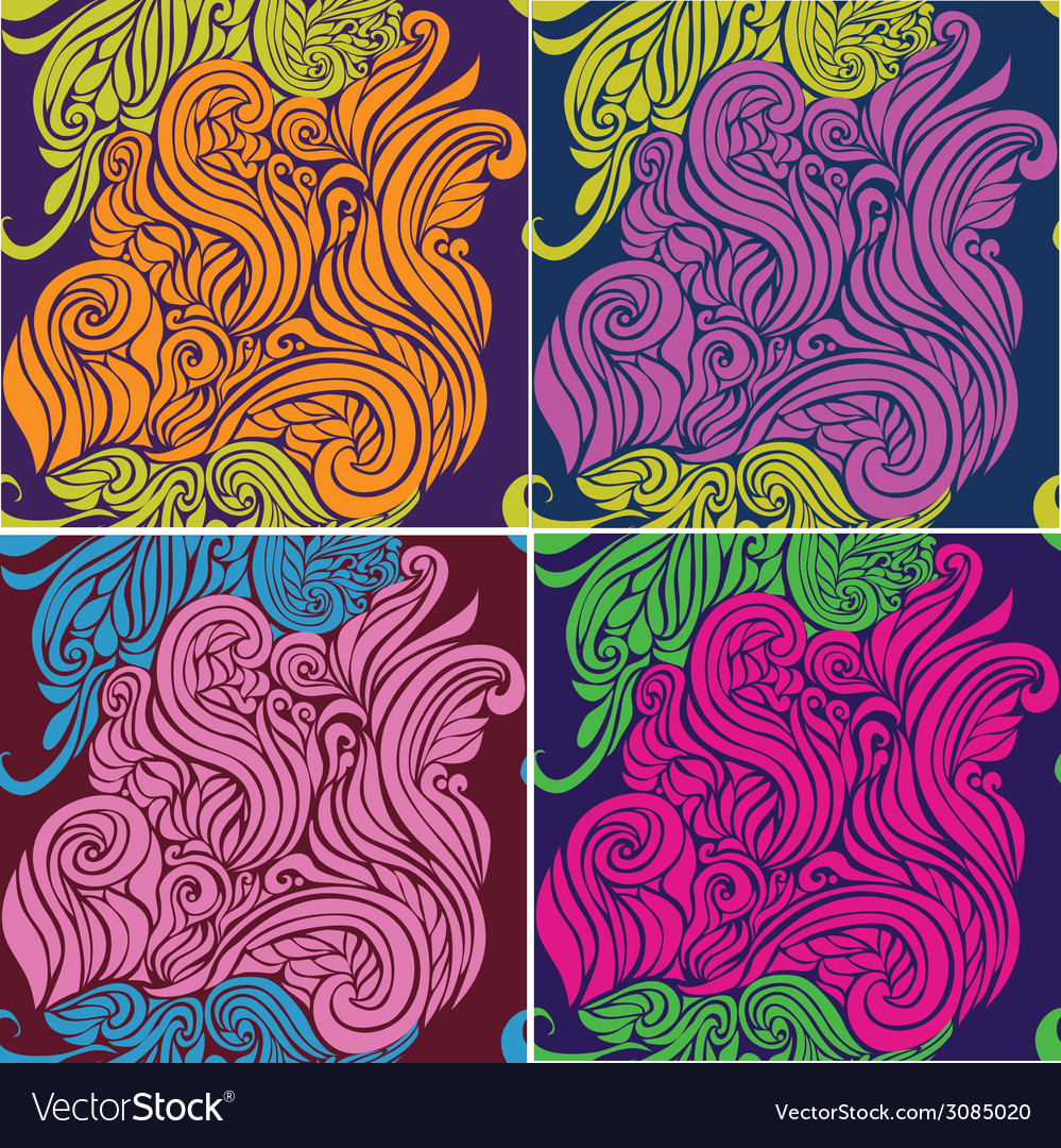 Seamless pattern beautiful decorative curls