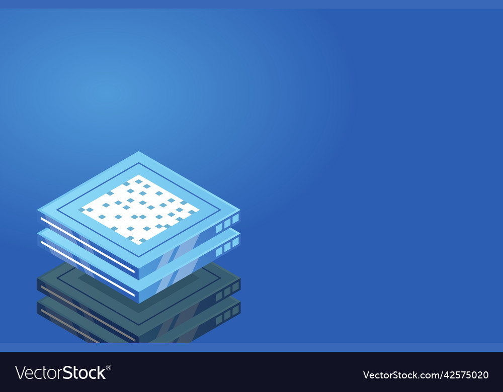Set of server room icons data center and database vector image Set of server room icons data center and database