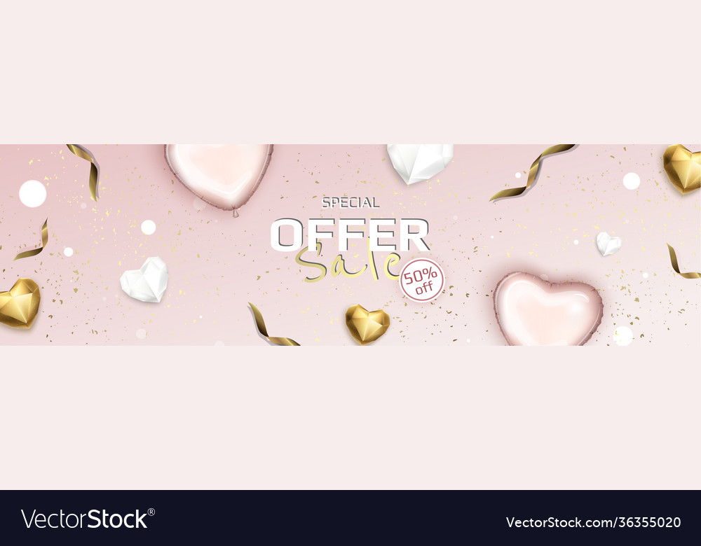 Valentine s day sale background with heart