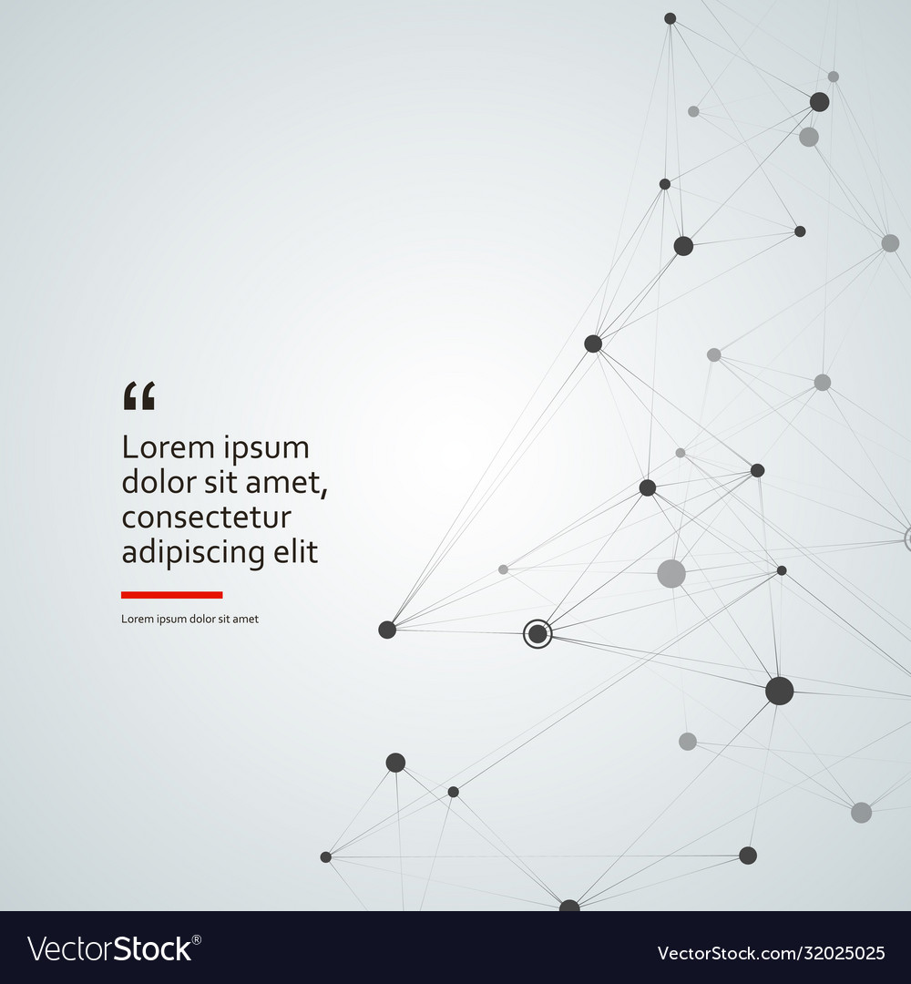 Abstract polygonal with connecting dots and lines vector image Abstract polygonal with connecting dots and lines