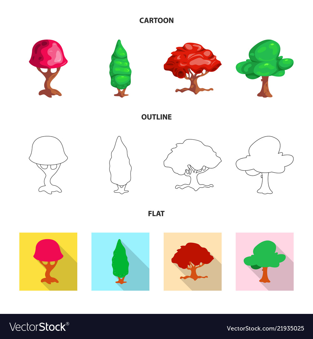 Isolated object of tree and nature icon