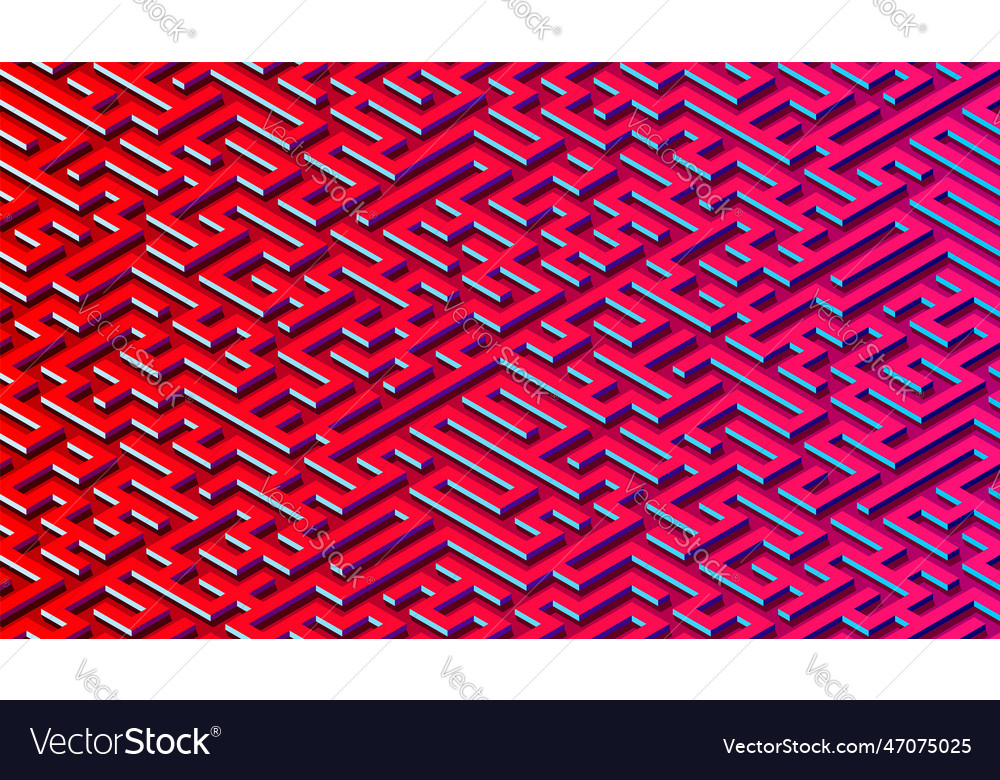 Maze pattern abstract background with vibrant vector image Maze pattern abstract background with vibrant