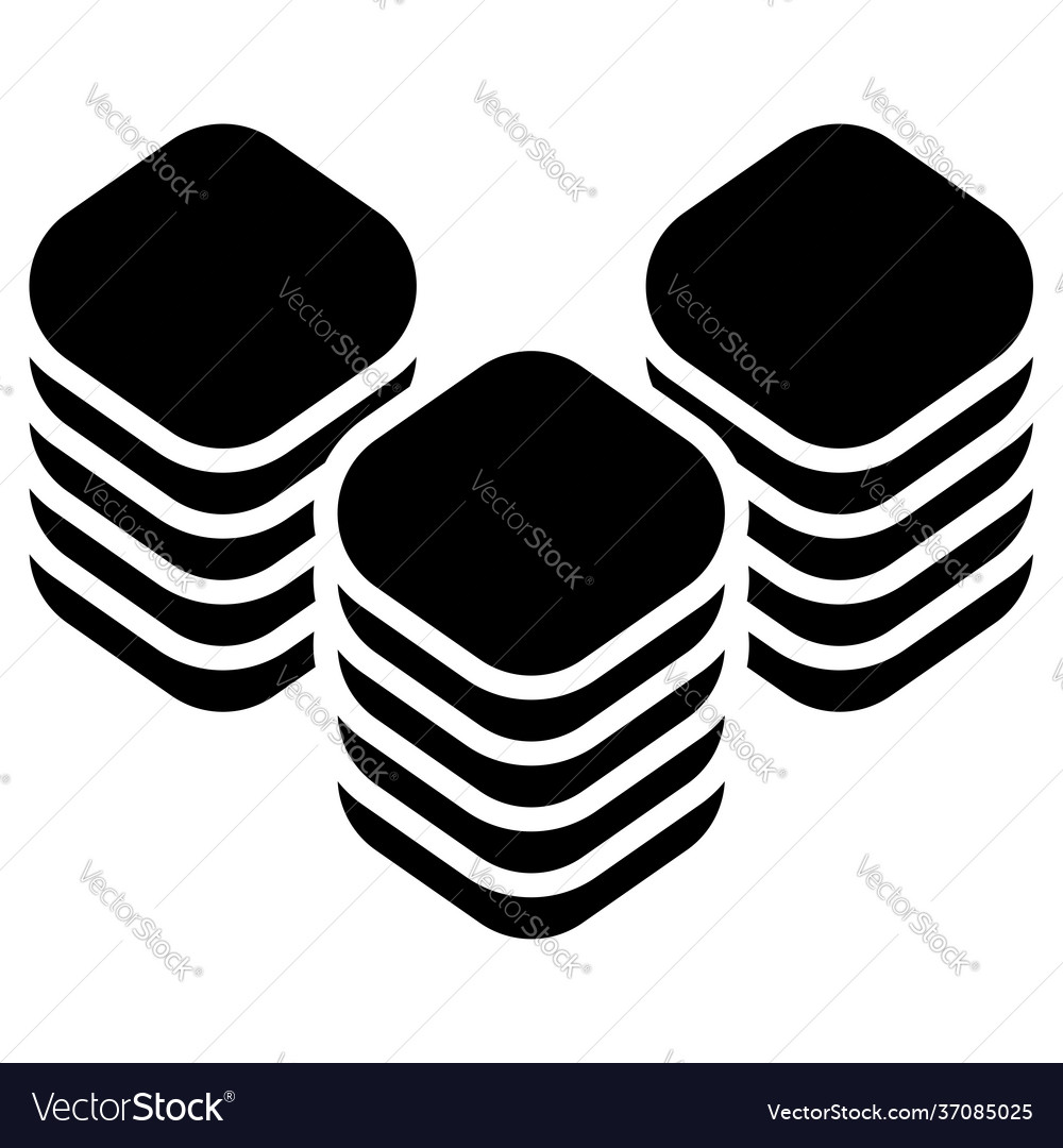 Multitier layered icon for computing or generic vector image Multitier layered icon for computing or generic