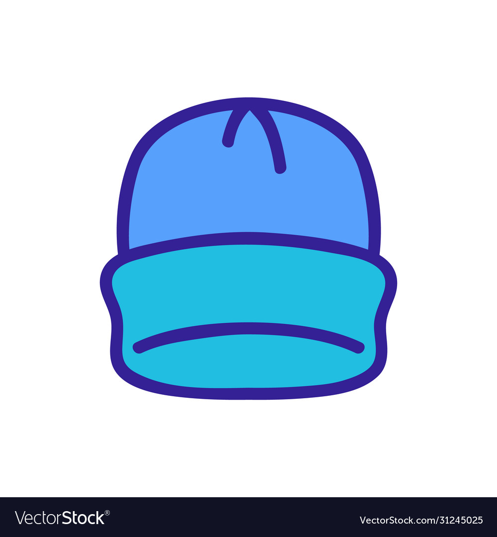 Plain beanie with lapel icon outline