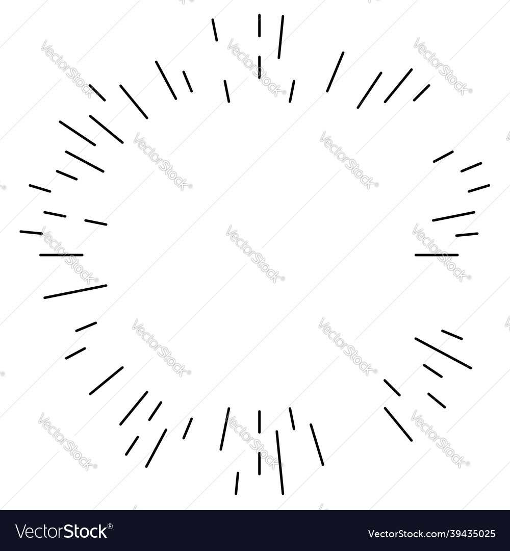 Radial radiating lines gleam glitter flash Vector Image