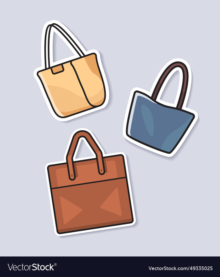 Set handbags sticker fashion brands clothes