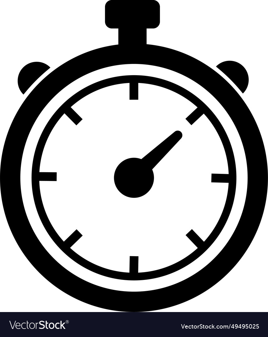 Stopwatch icon timer symbol outline Royalty Free Vector