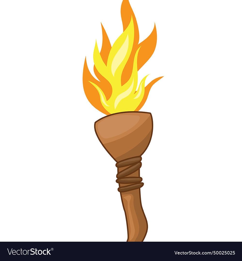 Torch isolated Royalty Free Vector Image - VectorStock