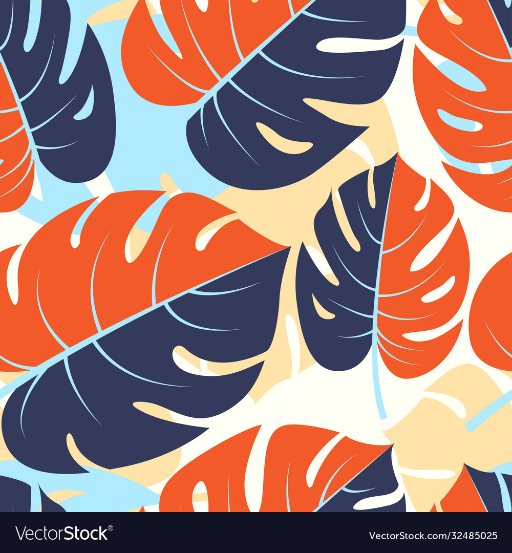 Tropical Palm Leaf Pattern