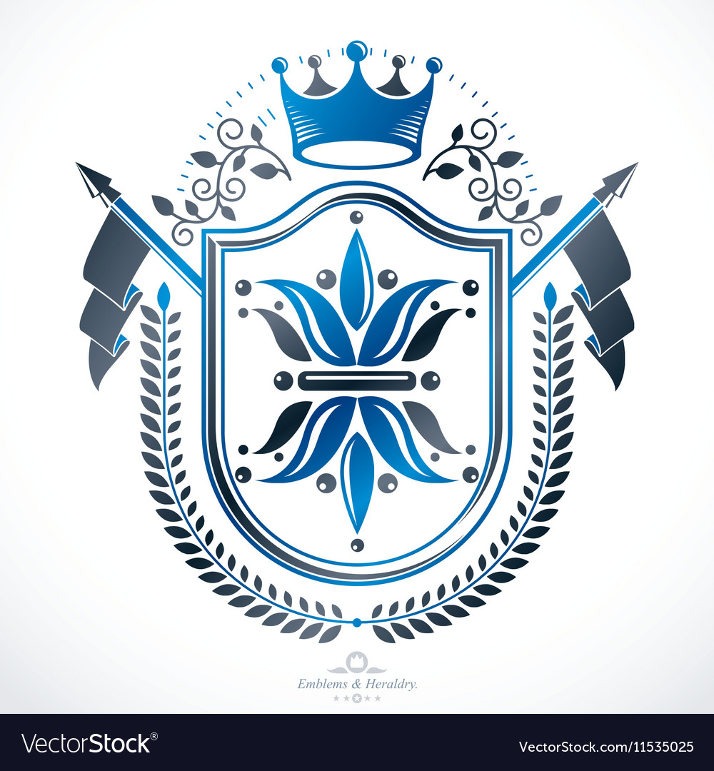 Vintage award design heraldic coat of arms Vector Image