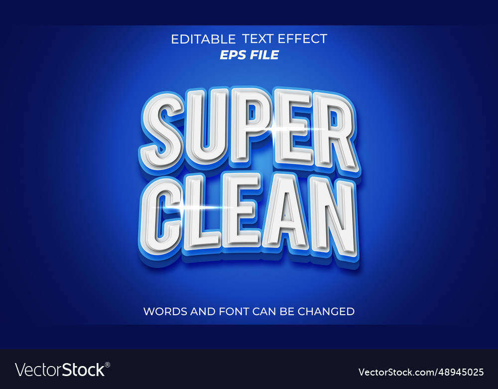 Websuper clean text effect font editable vector image Websuper clean text effect font editable