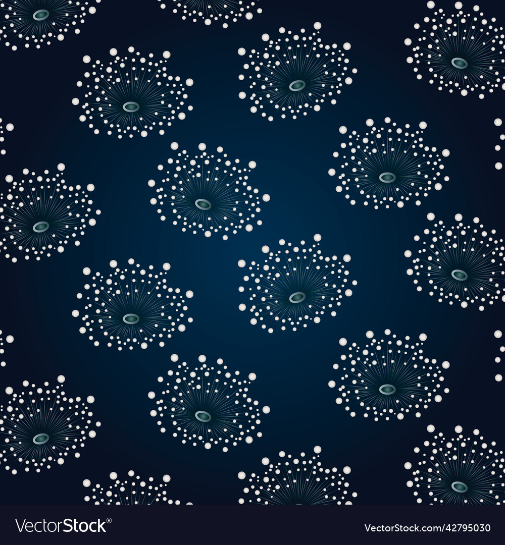 Abstract dandelions in a pattern vector image Abstract dandelions in a pattern