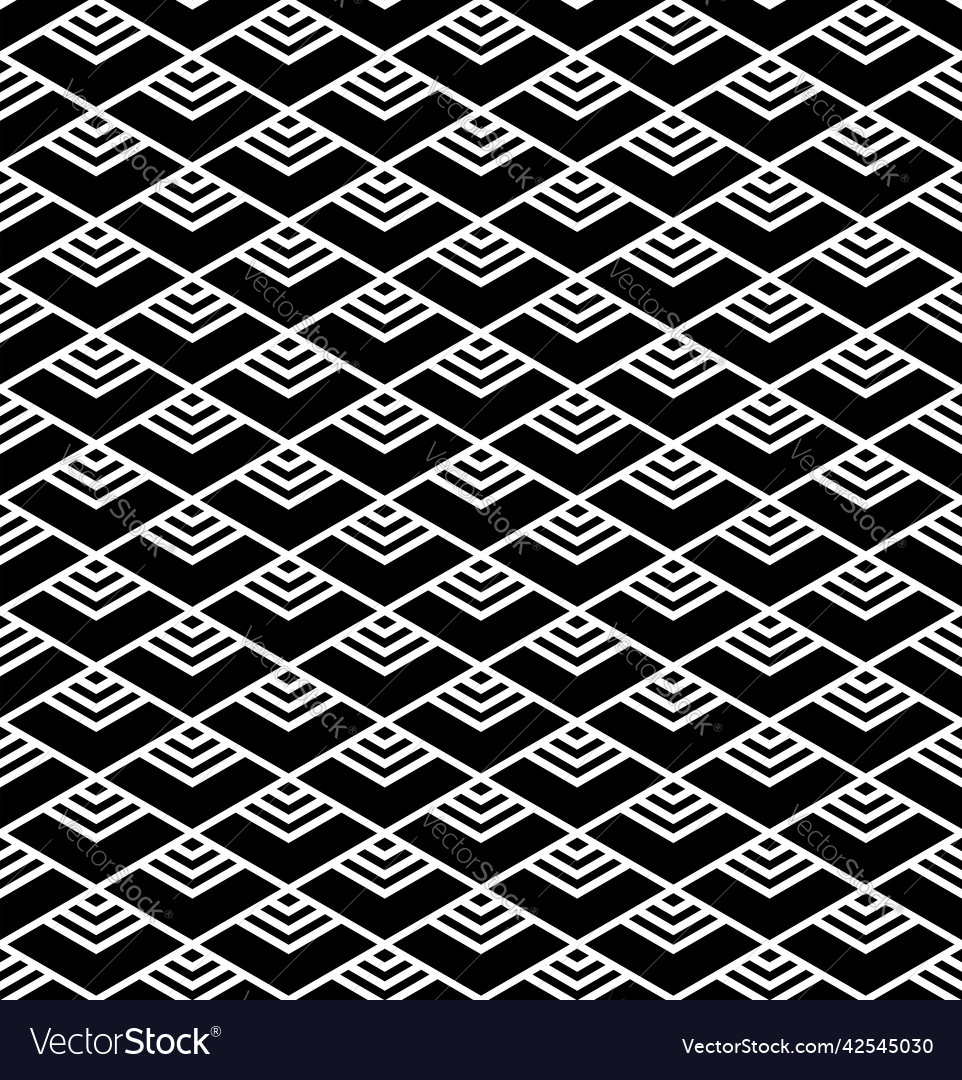 Abstract seamless geometric black and white Vector Image