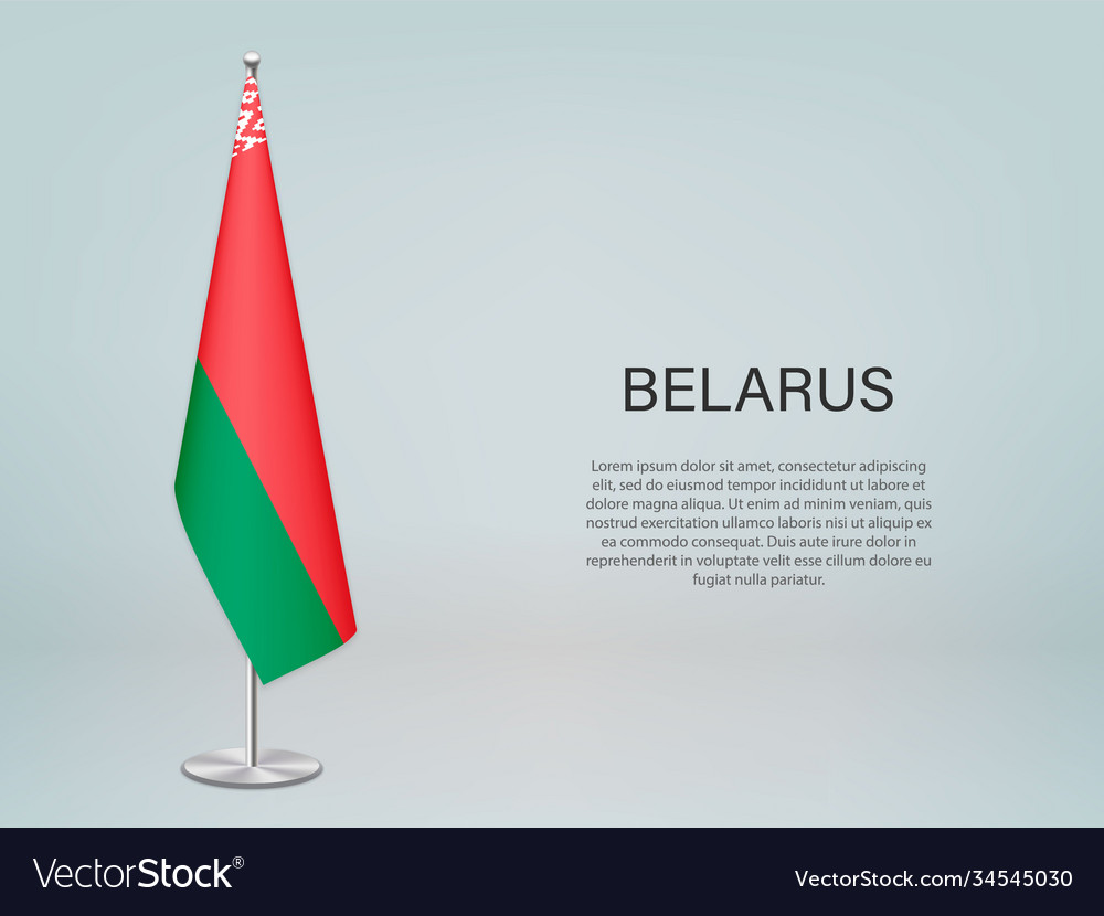 Weißrussland Flagge auf Stand