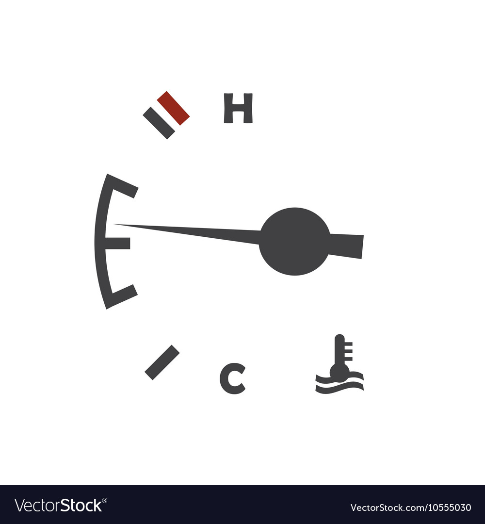 Car engine temperature sensor Royalty Free Vector Image