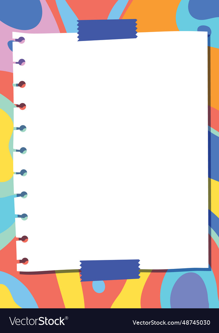 Colorful abstract design template for to-do list Vector Image