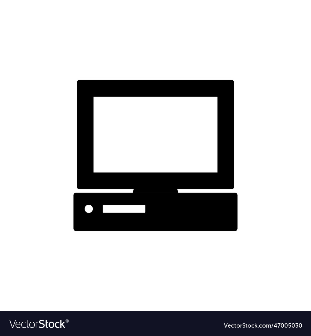 Computer icon computer monitor icon Royalty Free Vector