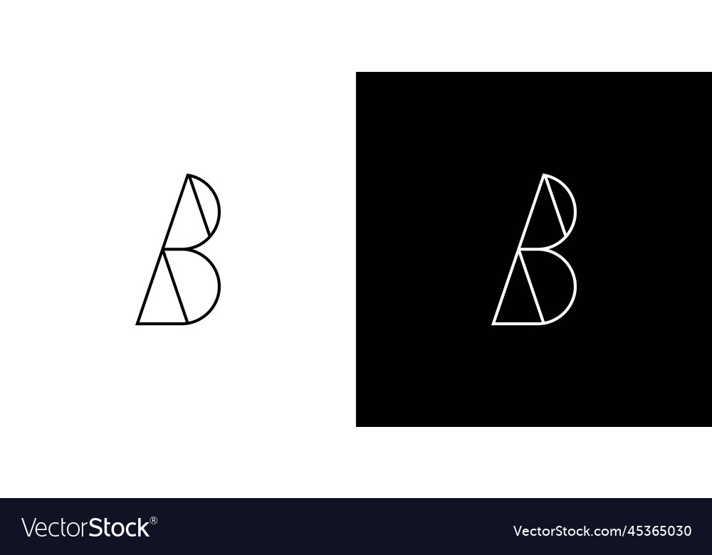 Modern and simple b initials logo design