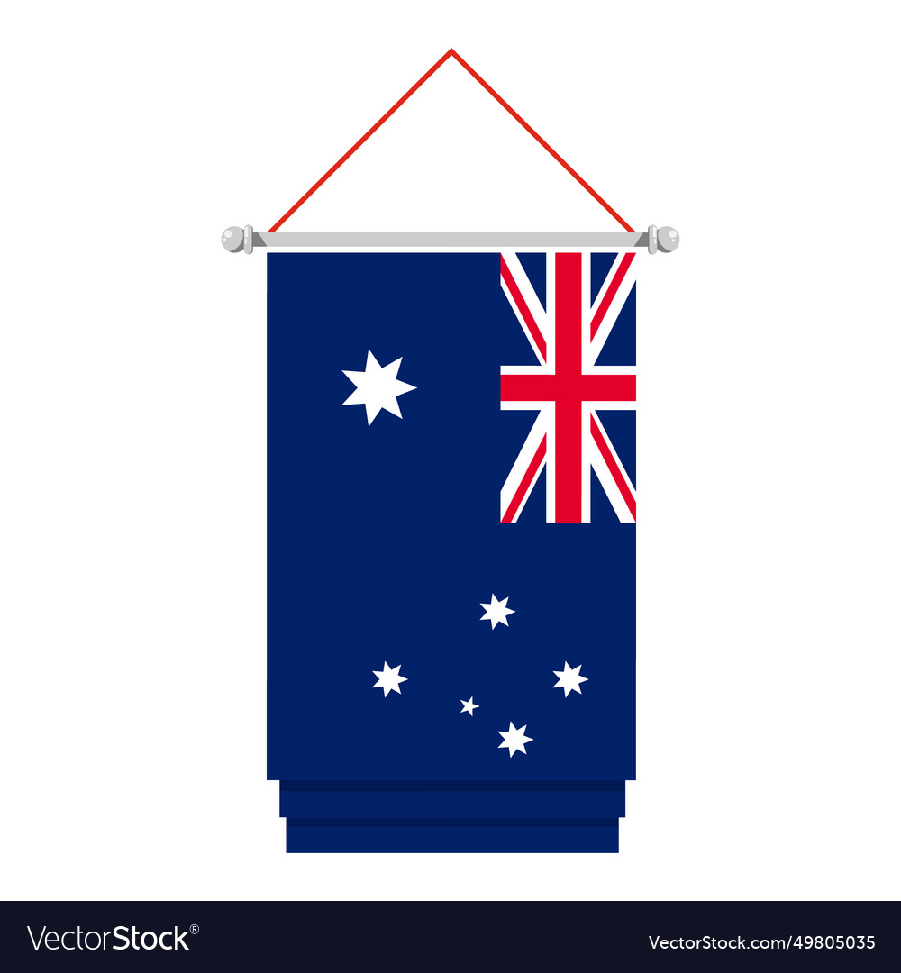 Australia flag in flat style isolated on white