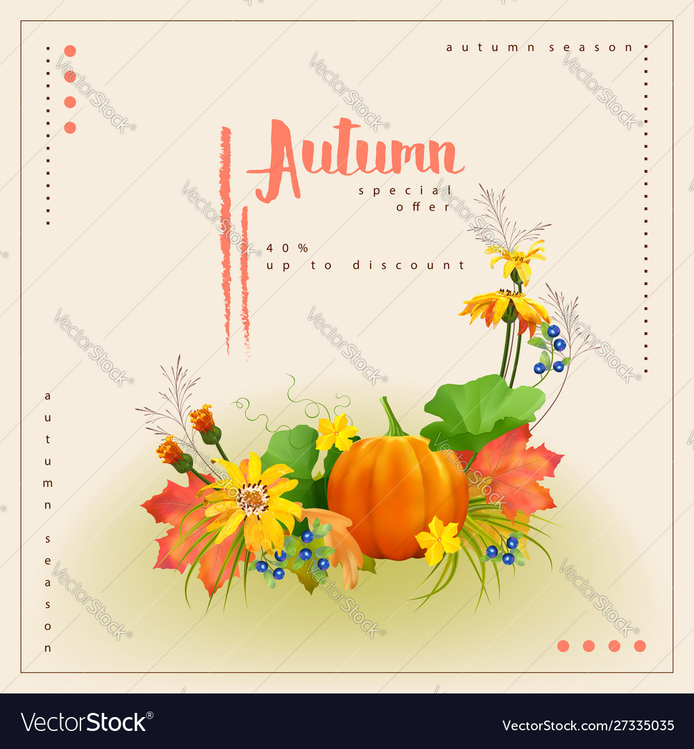 Autumn poster template