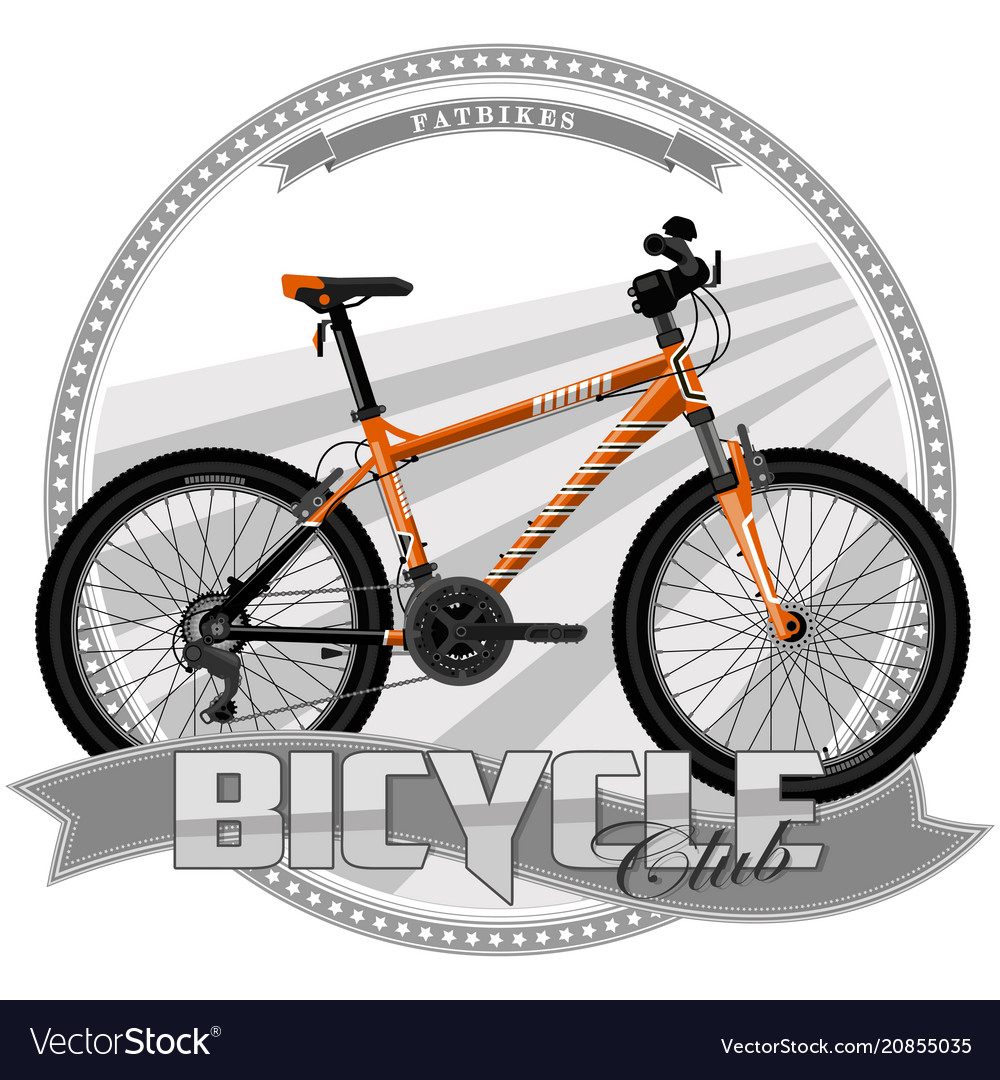 Bicycle of a certain type on symbolic background