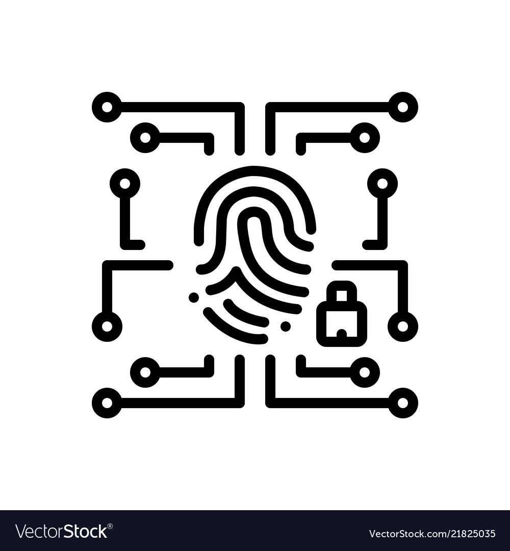 Biometric data security Royalty Free Vector Image