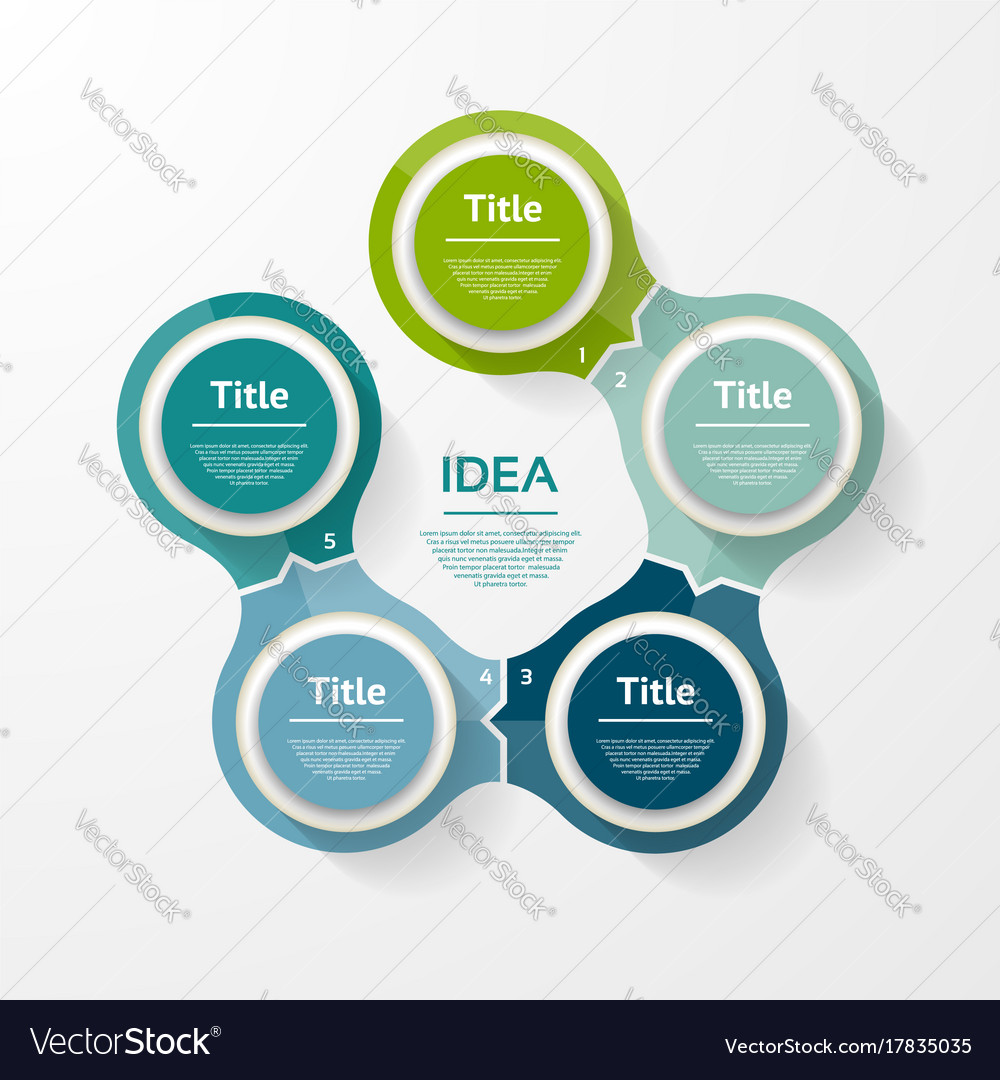 Kreis Infografikvorlage für Diagramm