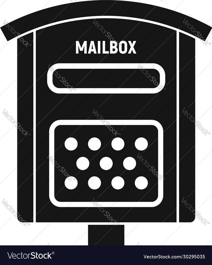 Mail letter box outline icon Royalty Free Vector Image