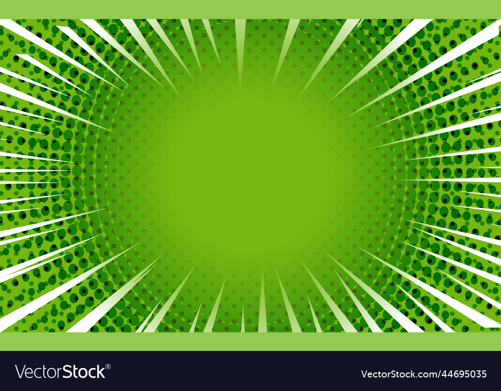 Green comic background retro