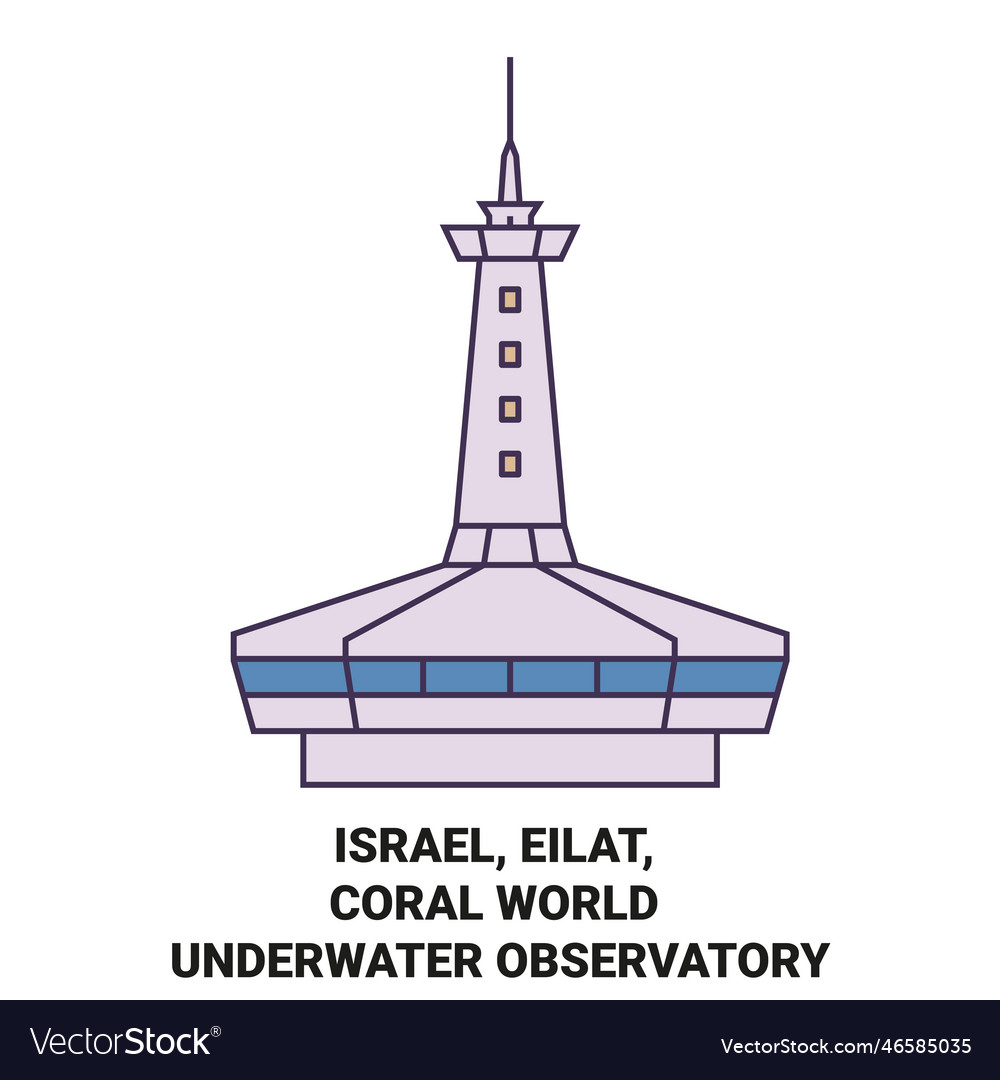 Israel eilat coral world underwater observatory vector image Israel eilat coral world underwater observatory