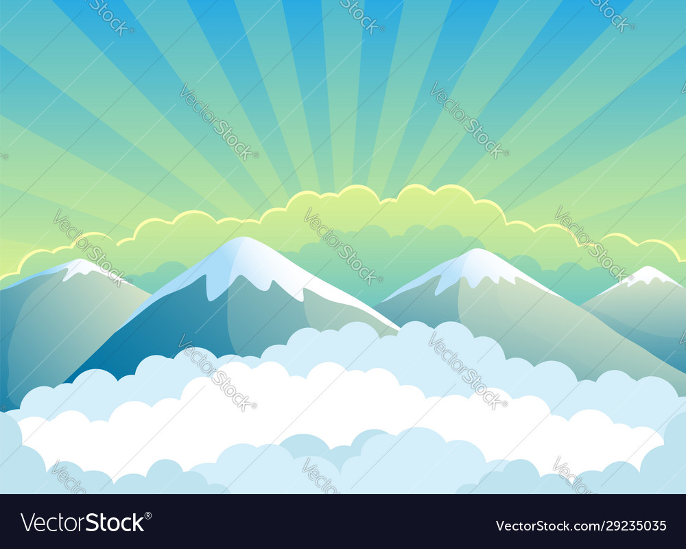 Mountains and clouds