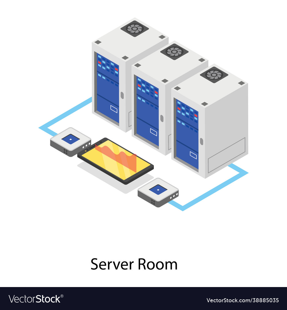 Server room Royalty Free Vector Image - VectorStock