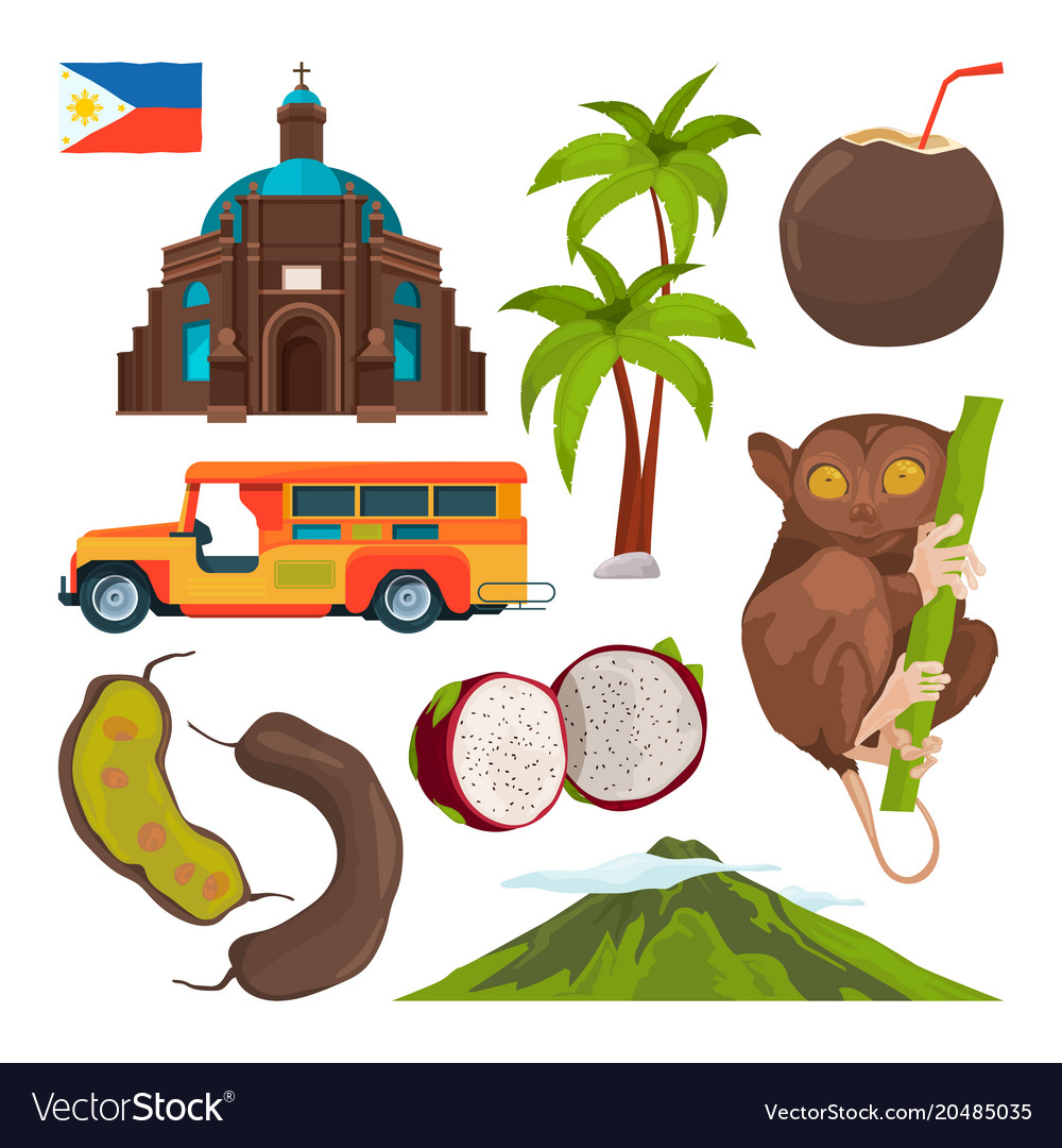 set-colored-symbols-philippines-royalty-free-vector-image